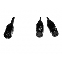 AU3205, Kabel XLR męski / 2 x XLR żeński, 0,5m